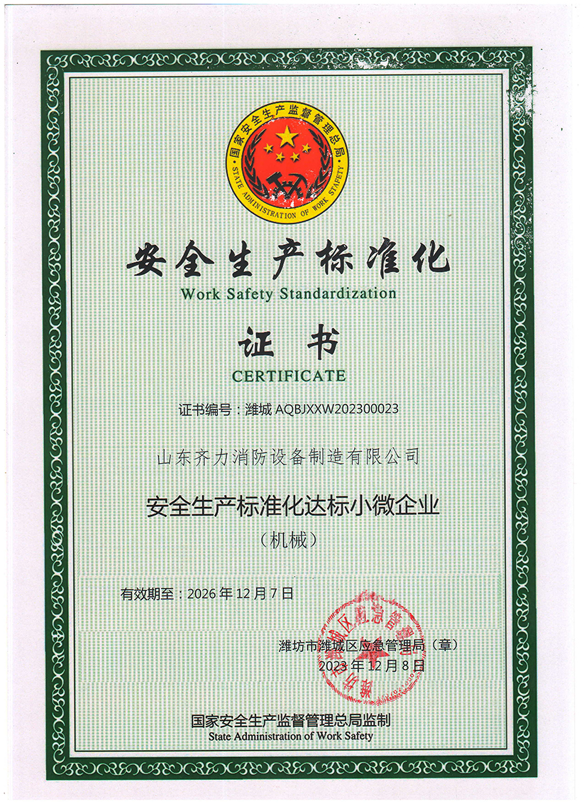齐力安全生产标准化证书.jpg